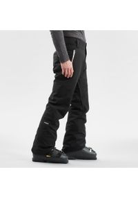 WEDZE - Spodnie narciarskie i snowboardowe męskie Quechua 500. Kolor: czarny. Materiał: materiał, tkanina. Długość: długie. Sezon: zima. Sport: snowboard, narciarstwo