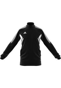 Czarna Bluza Adidas Sport Con22 Jkt Dorosłych. Kolor: wielokolorowy, czarny, biały. Materiał: poliester