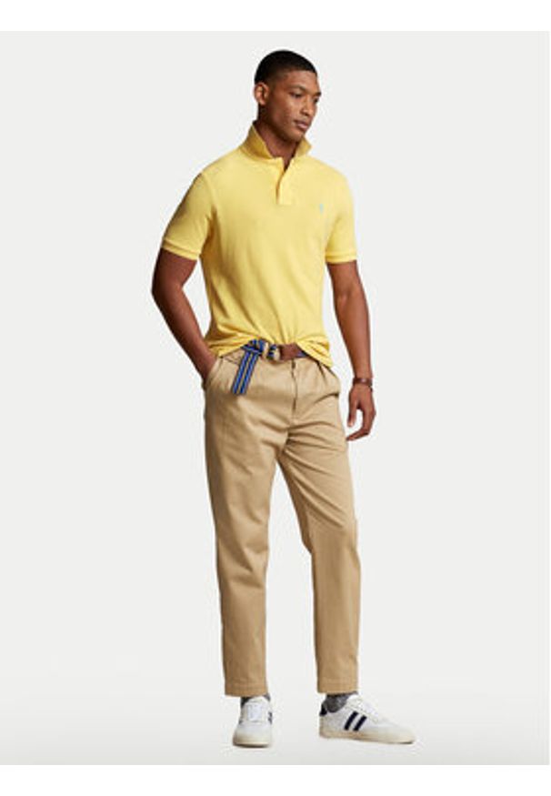 Polo Ralph Lauren Polo Core Replen 710795080 Żółty Slim Fit. Typ kołnierza: polo. Kolor: żółty. Materiał: bawełna