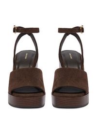 Gino Rossi - GINO ROSSI Sandały C-LZRL1396-2 Brązowy. Kolor: brązowy. Materiał: zamsz, skóra #4