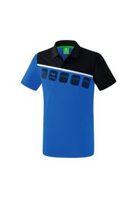 ERIMA - Dziecięca koszulka polo Erima 5-C. Typ kołnierza: polo. Kolor: niebieski, wielokolorowy, czarny. Materiał: materiał. Sport: fitness #1