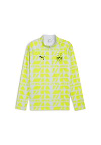 Puma - Męska bluza przedmeczowa z zamkiem 1/4 Borussia Dortmund PUMA. Kolor: szary, wielokolorowy, żółty. Sport: piłka nożna #1