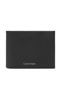 Calvin Klein Portfel męski Ck Must Comp Trifold W Coin & Ca LV04D1045G Czarny. Kolor: czarny. Materiał: skóra