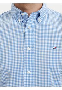 TOMMY HILFIGER - Tommy Hilfiger Koszula Poplin MW0MW43319 Niebieski Regular Fit. Kolor: niebieski. Materiał: bawełna #4