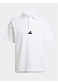 Adidas - adidas Polo IJ6136 Biały Regular Fit. Typ kołnierza: polo. Kolor: biały. Materiał: bawełna #8