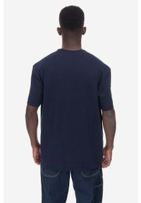 Lacoste t-shirt bawełniany kolor granatowy gładki TH1708.166-166. Kolor: niebieski. Materiał: bawełna. Wzór: gładki. Styl: klasyczny #2