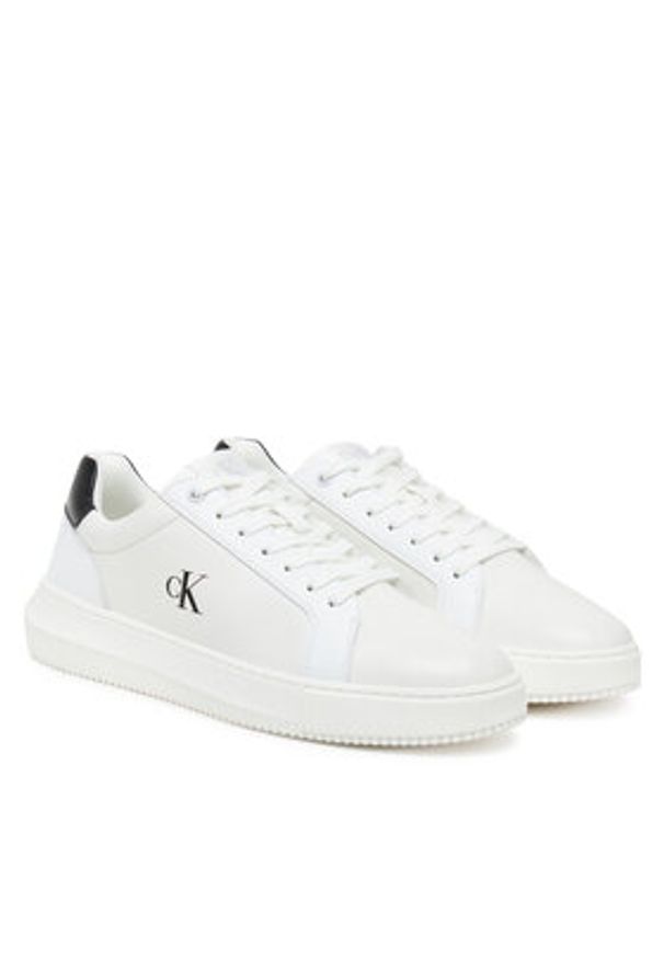 Calvin Klein Jeans Sneakersy Chunky Cupsole Lth Mg Tc YM0YM01198 Biały. Kolor: biały. Materiał: skóra
