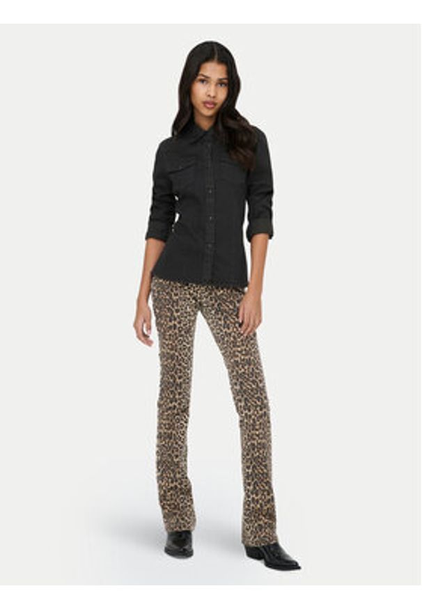 only - ONLY Koszula jeansowa Sasia 15352339 Czarny Slim Fit. Kolor: czarny. Materiał: bawełna