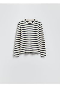 Reserved - Bawełniany longsleeve - wielobarwny. Materiał: bawełna. Długość rękawa: długi rękaw