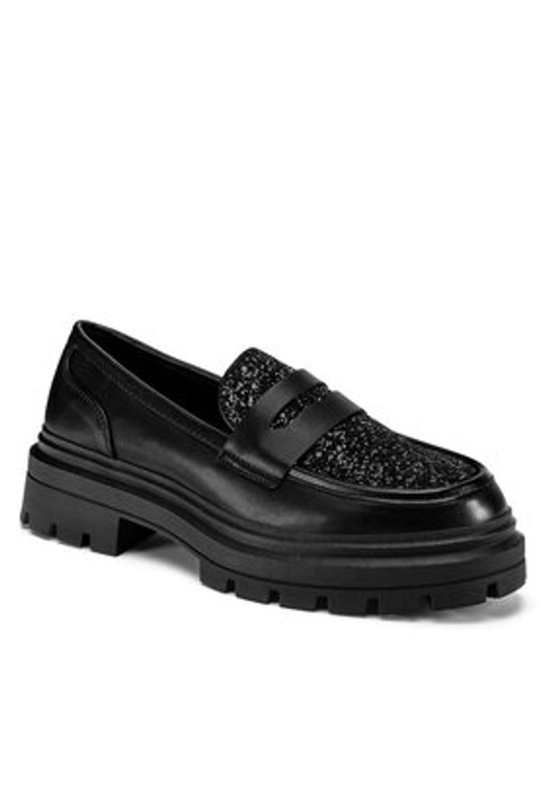 Jenny Fairy Loafersy HY58682-8B Czarny. Kolor: czarny. Materiał: skóra