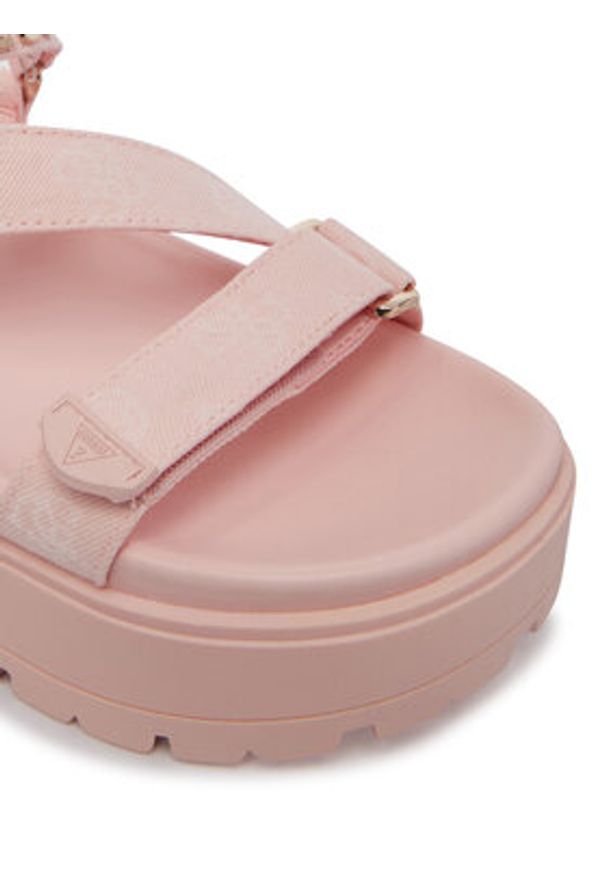 Guess Sandały FLJFTT DEN03 Różowy jasny. Kolor: różowy. Materiał: materiał
