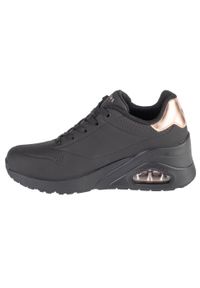 skechers - Buty sportowe Sneakersy damskie, Uno Wedge - Hi Steps. Kolor: czarny. Materiał: skóra, syntetyk. Model: Skechers Sport. Sport: turystyka piesza #2