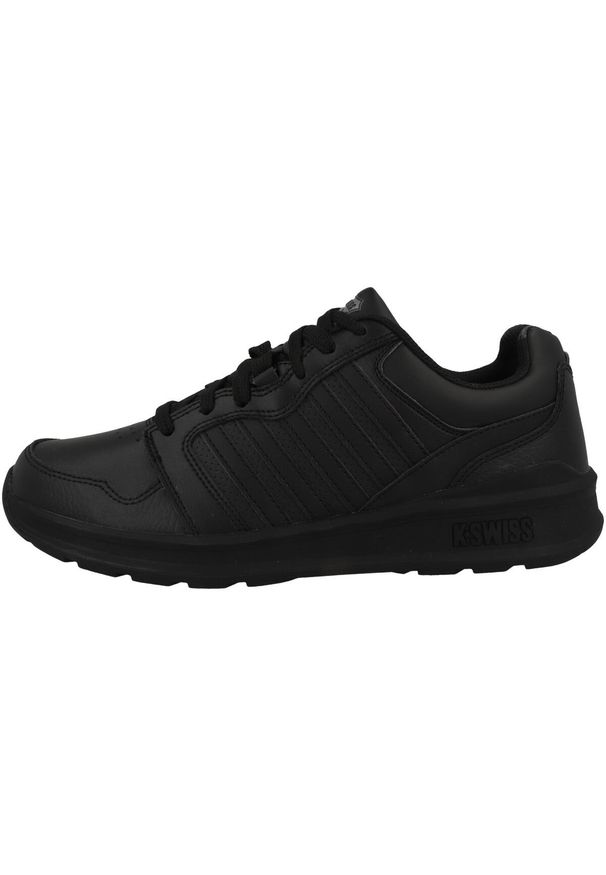 Buty do chodzenia męskie K-Swiss Rival Trainer. Zapięcie: sznurówki. Kolor: czarny. Materiał: guma, materiał, tkanina, syntetyk. Szerokość cholewki: normalna. Sport: turystyka piesza