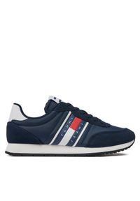 Tommy Jeans Sneakersy Tjm Runner Casual Ess EM0EM01351 Granatowy. Okazja: na co dzień. Kolor: niebieski. Materiał: materiał