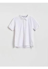 Reserved - T-shirt polo - złamana biel. Typ kołnierza: polo. Materiał: dzianina, bawełna #1