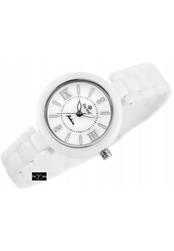 Zegarek Pacific ZEGAREK DAMSKI PACIFIC A6004 - CERAMIKA + GRAWER