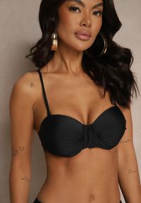 Renee - Czarne Bikini Figi i Usztywniany Biustonosz z Marszczeniem Vintelle. Kolor: czarny #3
