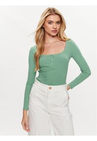 Guess Bluzka Karlee Jewel W2YP46 KBCO2 Zielony Slim Fit. Kolor: zielony. Materiał: wiskoza #1