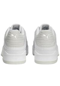 Puma - Męskie Skórzane Buty Sportowe Slipstream. Kolor: biały. Materiał: skóra. Sport: turystyka piesza