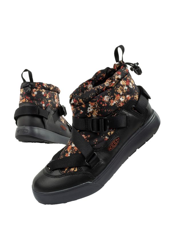 keen - Buty śniegowce damskie Keen Hoodzerra WP wodoodporne. Kolor: wielokolorowy, czarny. Materiał: skóra ekologiczna, materiał. Szerokość cholewki: normalna