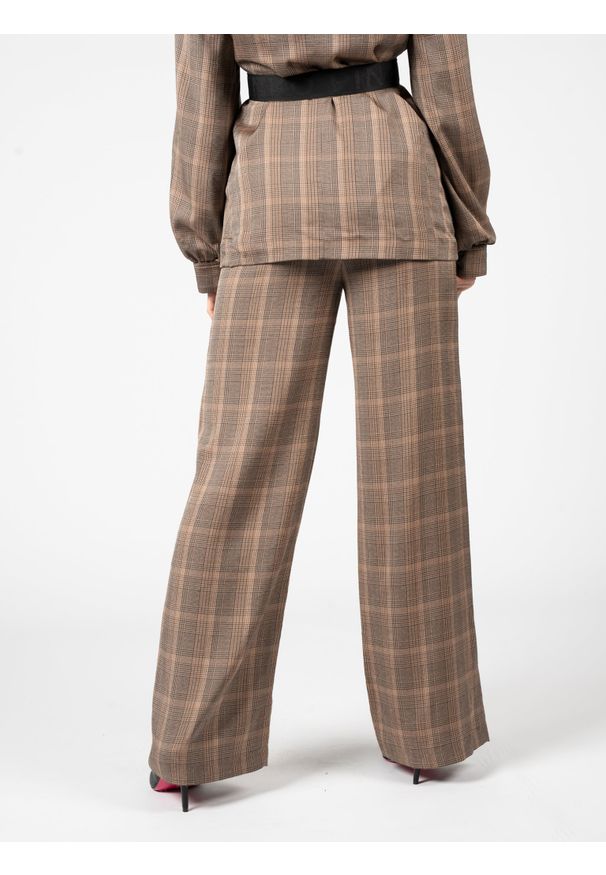 Pinko Spodnie "Barile" | 101013 8277 | Kobieta | Brązowy. Okazja: na co dzień. Stan: podwyższony. Kolor: brązowy. Materiał: wiskoza. Styl: retro, klasyczny, casual