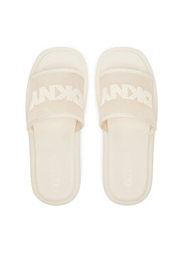 DKNY Klapki K2500541 Écru. Materiał: materiał