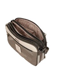 Torebka damska Anekke, z efektownym nadrukiem i metalowym logo zapinana na suwak z regulowanym paskiem oraz ozdobnym brelokiem kompaktowa a zarazem f. Kolor: szary. Wzór: nadruk. Dodatki: z breloczkiem. Styl: casual, elegancki, klasyczny. Rodzaj torebki: na ramię #5