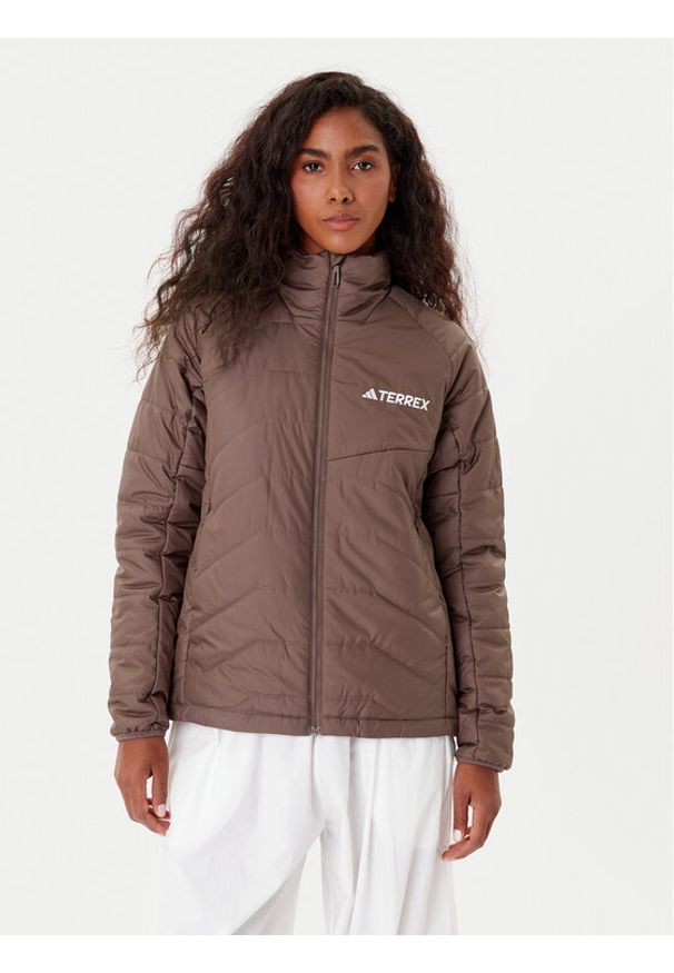 Adidas - adidas Kurtka outdoor Terrex Multi JN0812 Brązowy Regular Fit. Kolor: brązowy. Materiał: syntetyk. Sport: outdoor