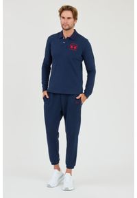 La Martina - LA MARTINA Granatowe męskie spodnie dresowe, Rozmiar XL. Kolor: niebieski. Materiał: dresówka #2