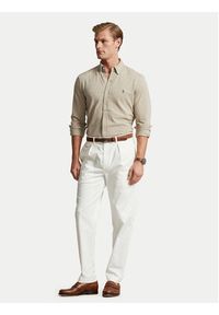 Polo Ralph Lauren Koszula 710654408119 Beżowy Regular Fit. Typ kołnierza: polo. Kolor: beżowy. Materiał: bawełna #5