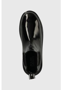 Karl Lagerfeld botki skórzane KAPRI KC damskie kolor czarny na płaskim obcasie KL62540S. Nosek buta: okrągły. Kolor: czarny. Materiał: skóra. Obcas: na obcasie. Wysokość obcasa: niski #2