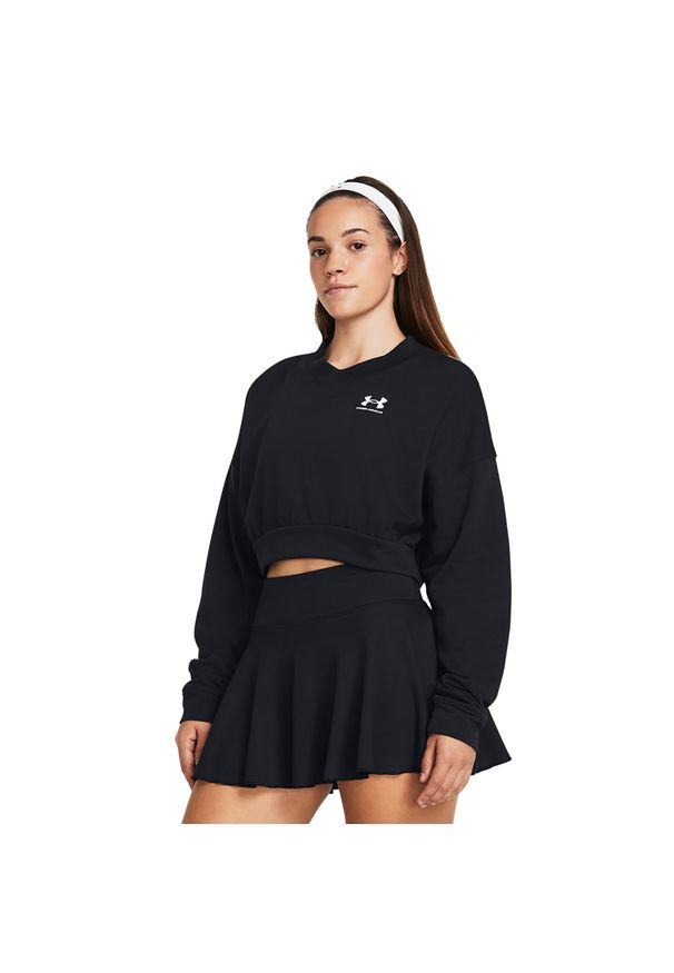 Bluza treningowa damska Under Armour Rival Terry Os Crop Crew. Kolor: czarny