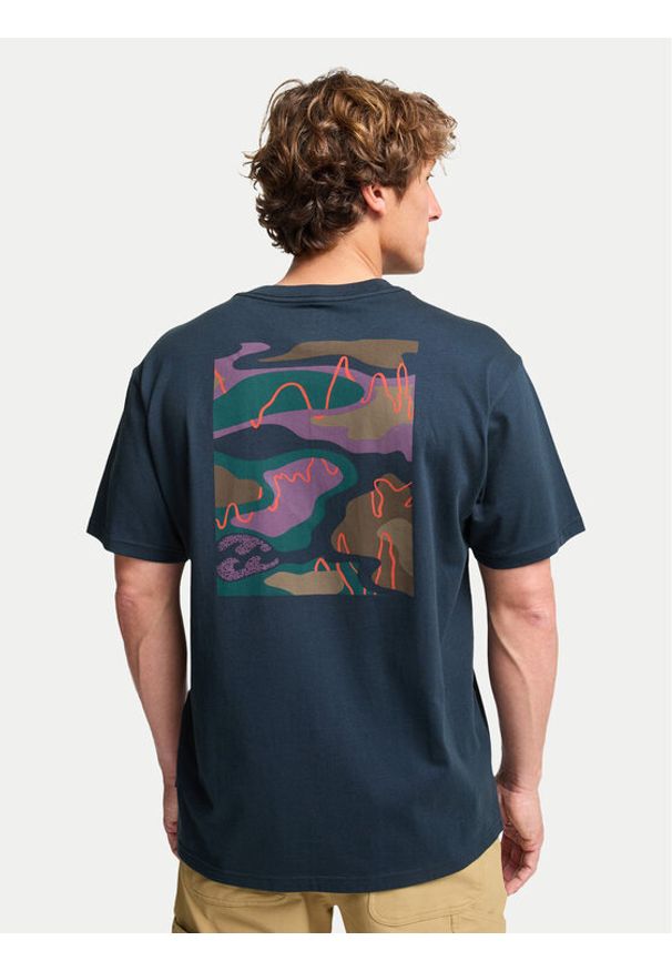 Billabong T-Shirt Scribbly EBYZT00398 Granatowy Regular Fit. Kolor: niebieski. Materiał: bawełna