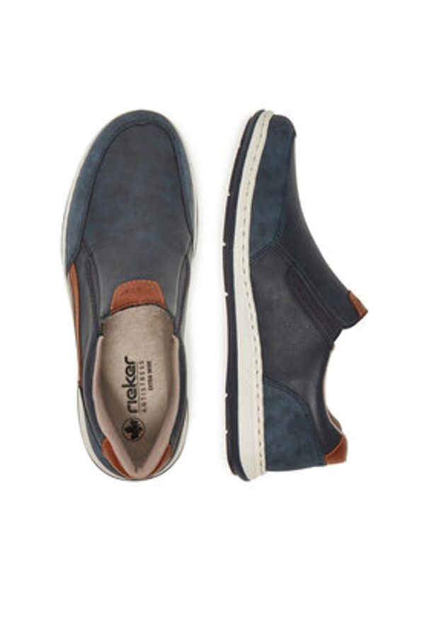 Rieker Półbuty 17381-14 Granatowy. Kolor: niebieski. Materiał: materiał