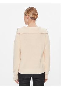 TOMMY HILFIGER - Tommy Hilfiger Sweter Co Cardi Stitch 1/2 Zip Swt WW0WW42420 Żółty Regular Fit. Kolor: żółty. Materiał: bawełna #3