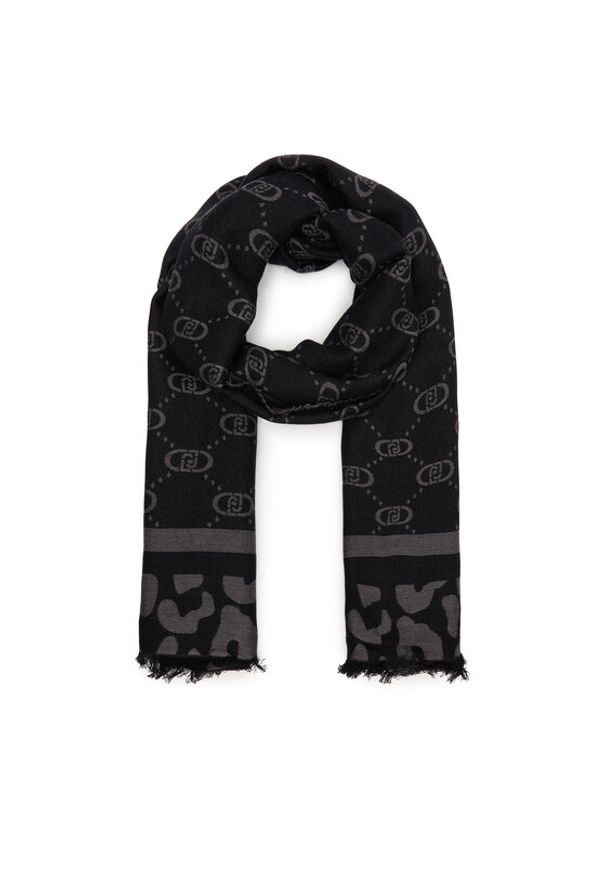 Liu Jo Szalik Stola Jacquard Mon 2F5040 T0300 Czarny. Kolor: czarny. Materiał: wiskoza, materiał