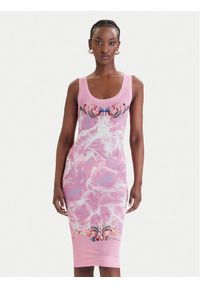 Versace Jeans Couture Sukienka codzienna 80HAO9P6 JS545 Różowy Slim Fit. Okazja: na co dzień. Kolor: różowy. Materiał: wiskoza. Typ sukienki: proste. Styl: casual #1