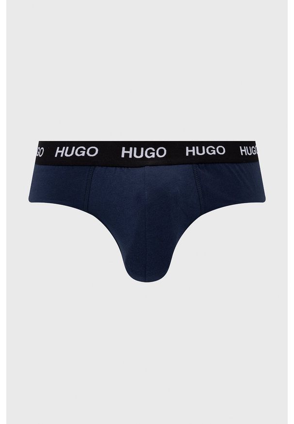 Hugo Slipy (3-pack) męskie kolor czarny. Kolor: czarny