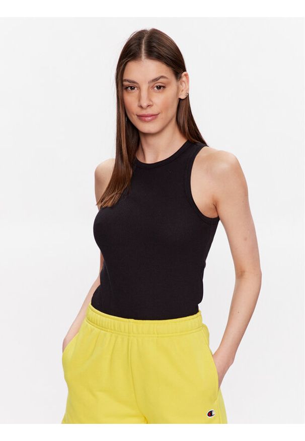 Champion Top 116251 Czarny Regular Fit. Kolor: czarny. Materiał: syntetyk, bawełna