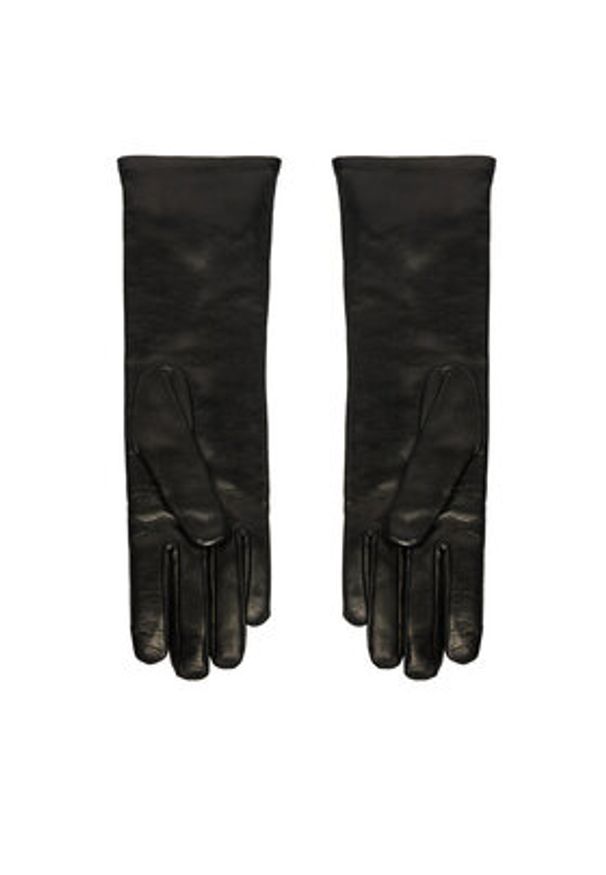 Weekend Max Mara Rękawiczki Damskie Senape 2425566035 Czarny. Kolor: czarny. Materiał: skóra
