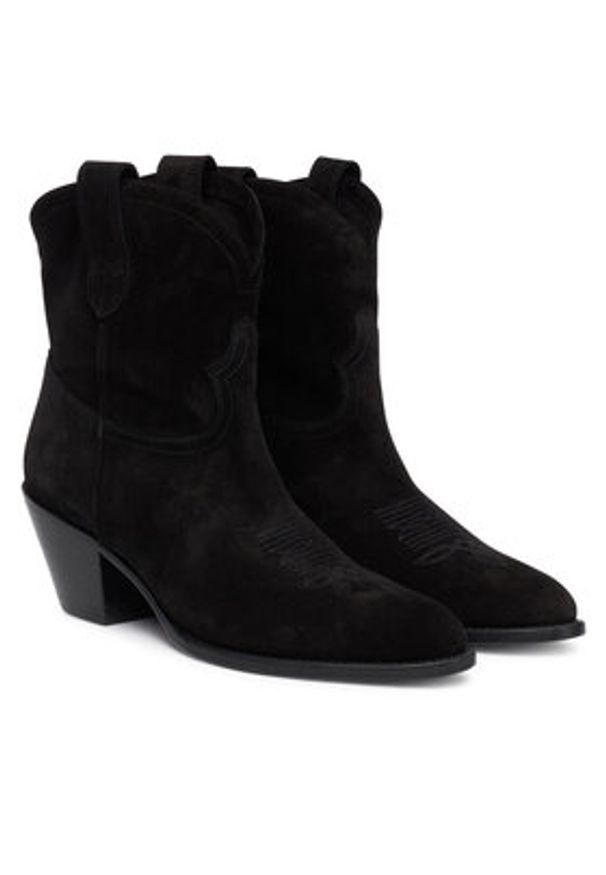 Polo Ralph Lauren Botki 818908754004 Czarny. Kolor: czarny. Materiał: skóra, zamsz