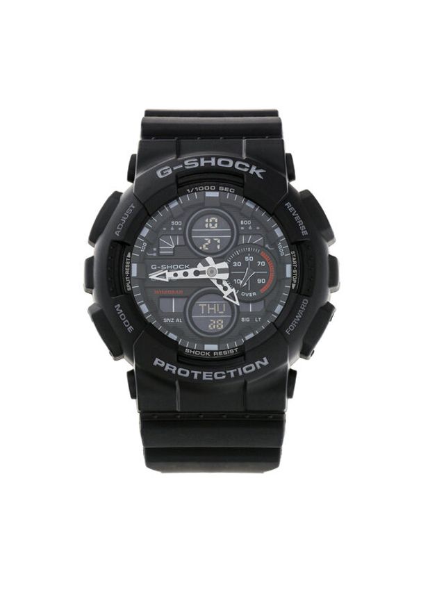 G-Shock Zegarek GA-140-1A1ER Czarny. Kolor: czarny. Materiał: syntetyk