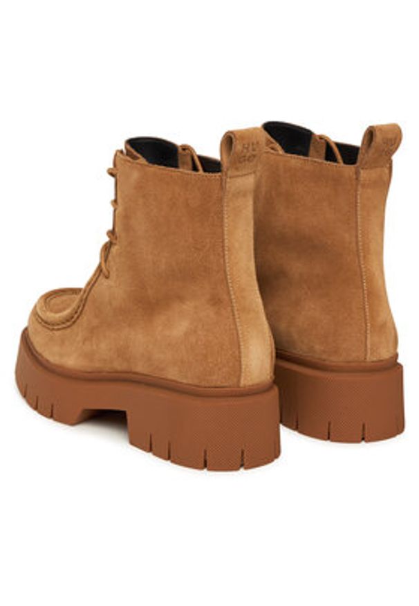 Hugo - HUGO Trzewiki Kris 50552733 Brązowy. Kolor: brązowy. Materiał: skóra, zamsz