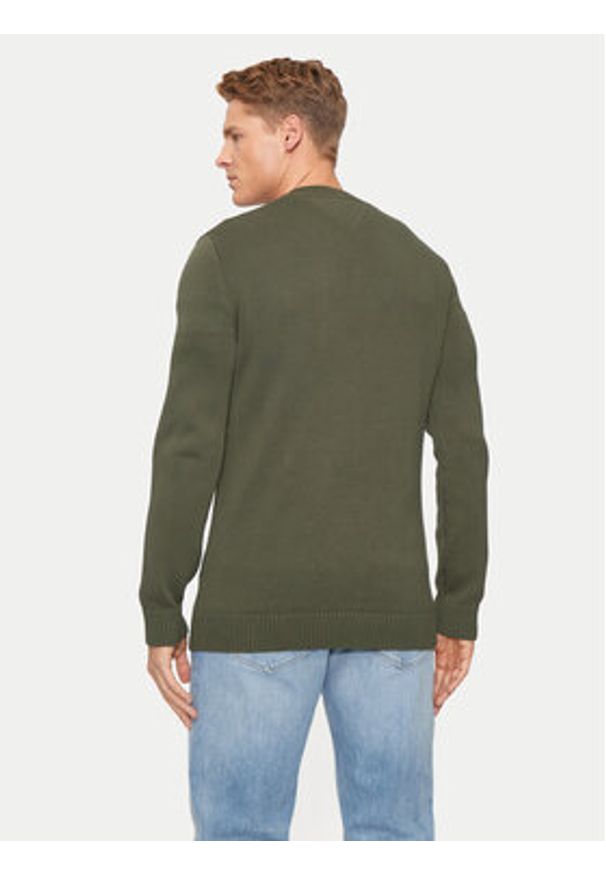 Tommy Jeans Sweter Essential DM0DM19429 Zielony Slim Fit. Kolor: zielony. Materiał: bawełna