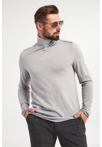 JOOP! Jeans - Sweter męski z golfem wełniany Lollor JOOP! JEANS. Typ kołnierza: golf. Materiał: wełna