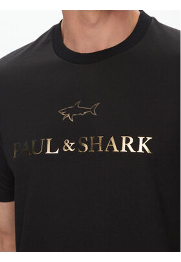 PAUL & SHARK - Paul&Shark T-Shirt C0P1239 Czarny Regular Fit. Kolor: czarny. Materiał: bawełna