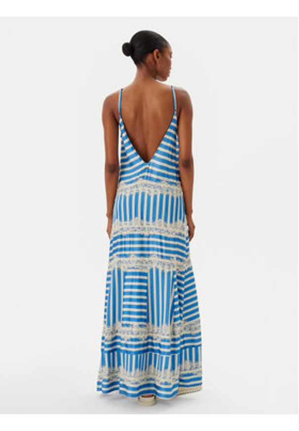 Maaji Sukienka letnia Azure Stripes Rosalia PT2664CLD001 Niebieski Regular Fit. Kolor: niebieski. Materiał: wiskoza. Sezon: lato