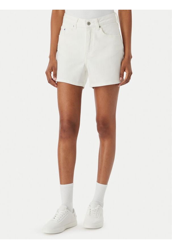 Karl Lagerfeld Jeans Szorty jeansowe B2W10066 Biały Regular Fit. Kolor: biały. Materiał: bawełna