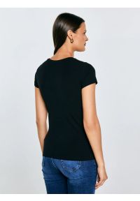 Big-Star - Koszulka damska slim z bawełny supima czarna Supiclassica 906. Kolor: czarny. Materiał: bawełna. Długość: długie. Styl: klasyczny #4