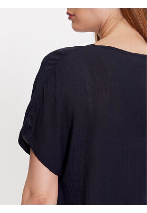 Kaffe Bluzka Amber Stanley 10500781 Granatowy Loose Fit. Kolor: niebieski. Materiał: wiskoza